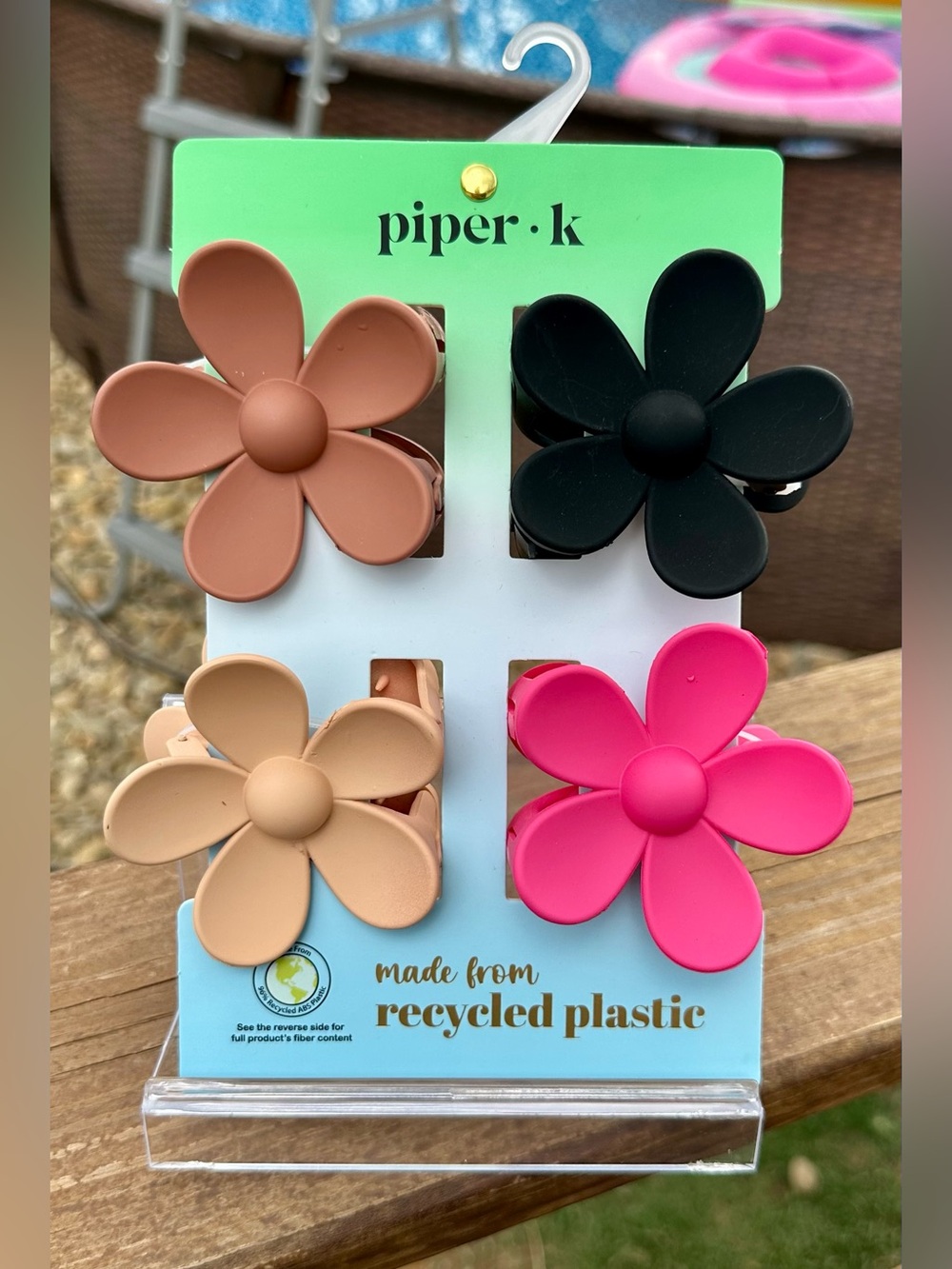 Piper •k Flower Hair Clips - 4 Pc Set